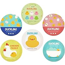Amazon.co.jp: アヒルちゃん マステ マスキングテープ 6柄 各1個